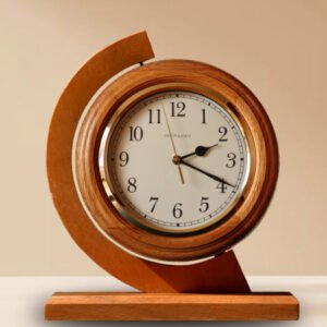 Wooden Base Table Clock | Antique Table Watch for Office