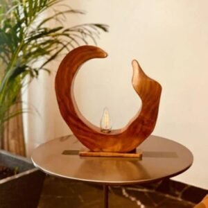 Moon Table Lamp | Wooden Stand Light